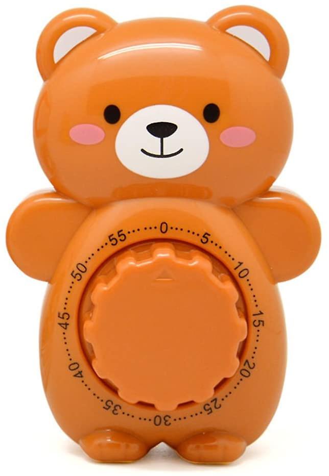 Cute Cartoon Bear Timer 60 Minutes Mechanical Cooking Timer Clock Loud Alarm Counting