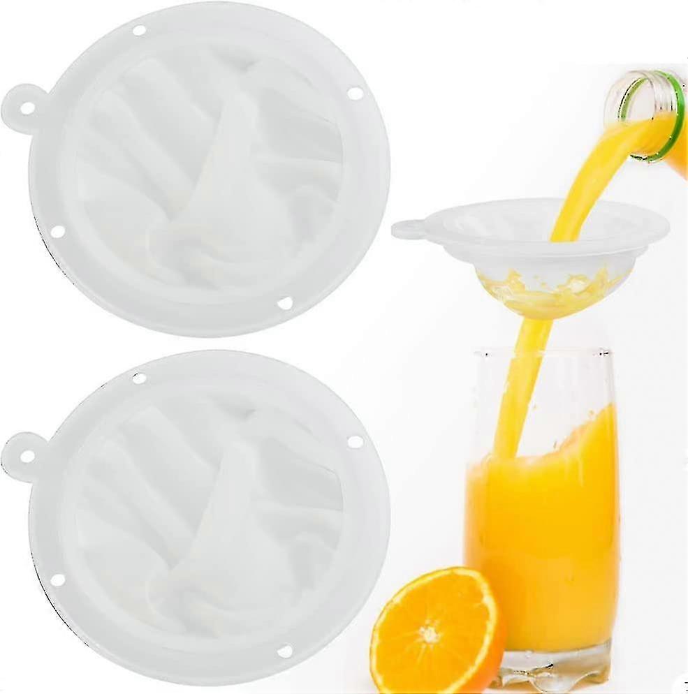 2 Pcs Food Filter Jam Straining, 200/400 Mesh Food Filter Strainer Funnel Mesh Food Filter Juice Filter Mesh Food Filter Sieve For Oils, Juice, Wine