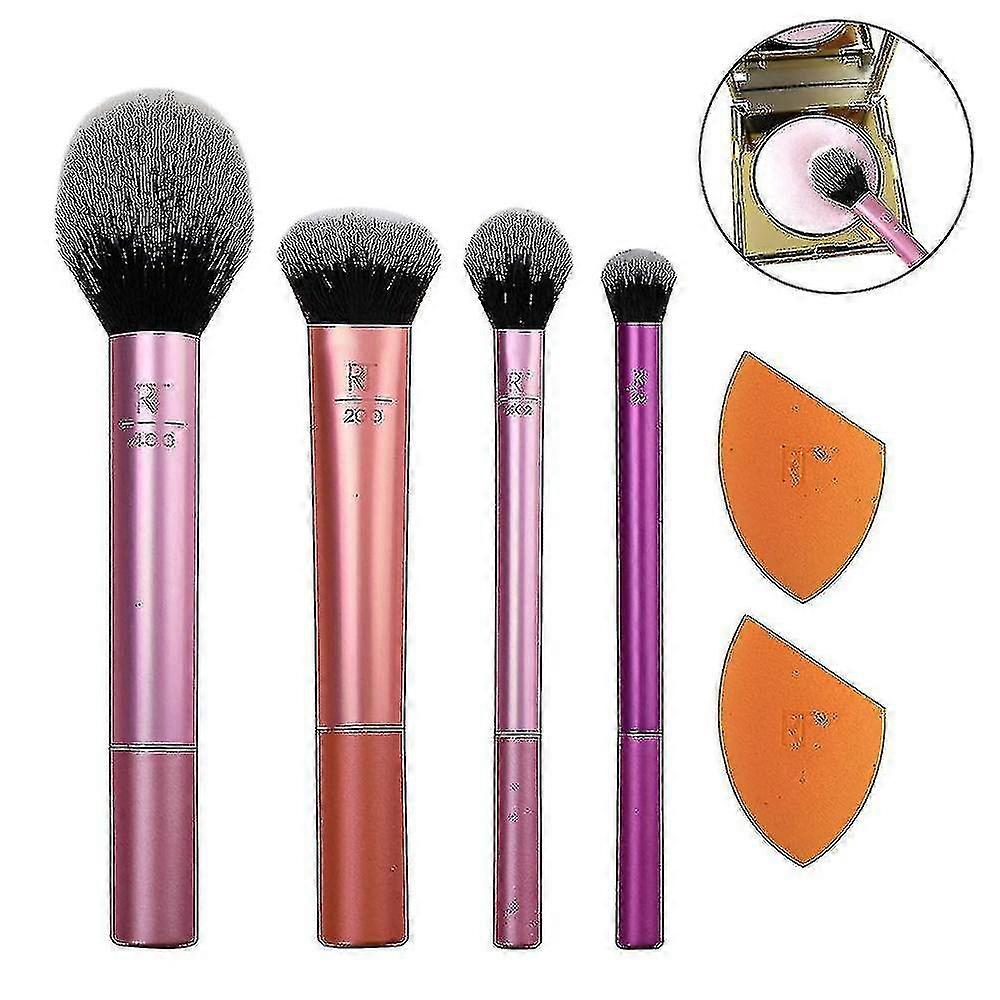 Makeup Brush Set With Sponge Blender For Eyeshadow, Foundation, Blush