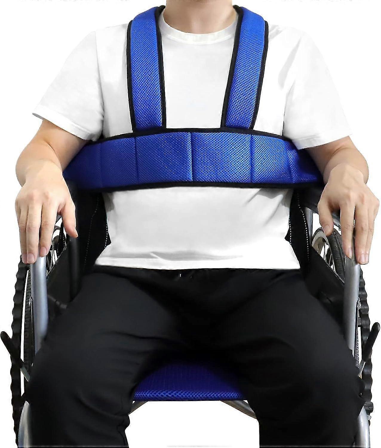 KINZON車椅子ハーネス滑り止めハーフベストシートベルト調節可能な厚い高齢者や子供のための安全性障害者の傾きを防ぎます落下青