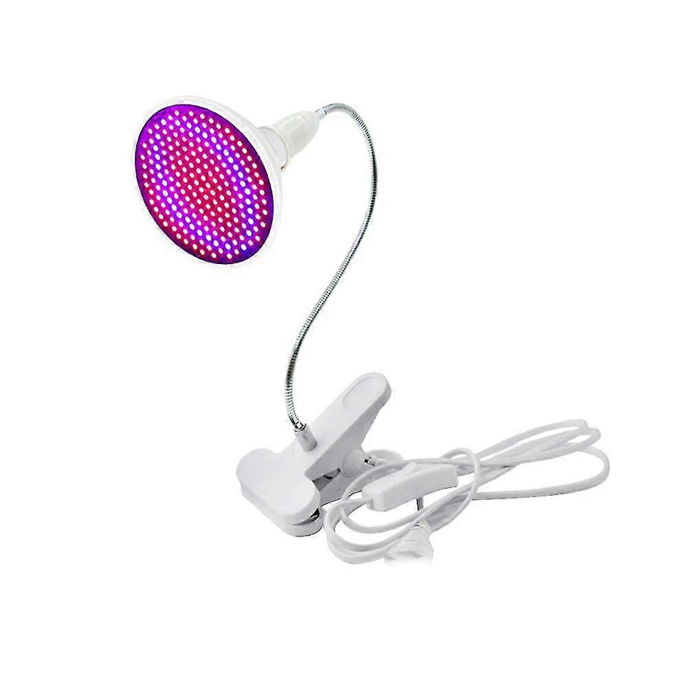 Led Grow Light E27 Base 12w Desktop Grow Light With Flexible Gooseneck Arm And Spring Clip