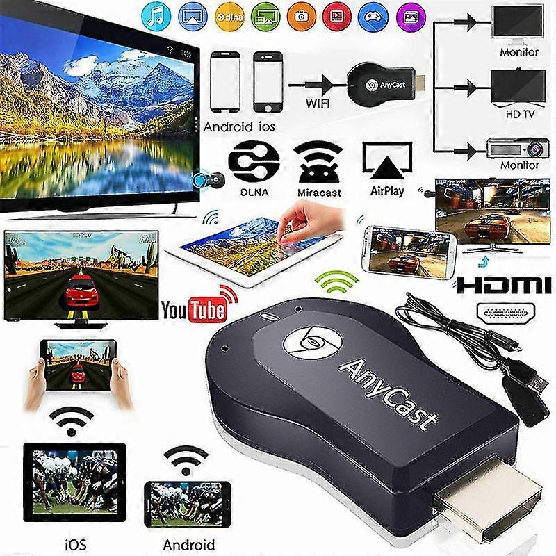 Anycast M12 συν δέκτη Wifi οθόνη αερόπαιχνων Miracast HDMI τηλεόραση Dlna 1080p
