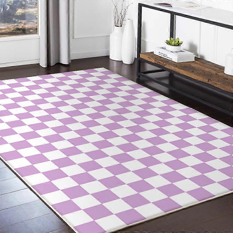 Checkerboard Matta För Vardagsrum Modern Soffbord Golvmatta Nordisk Grön Och Vit Rutnät Sovrum Flicka Säng Matta