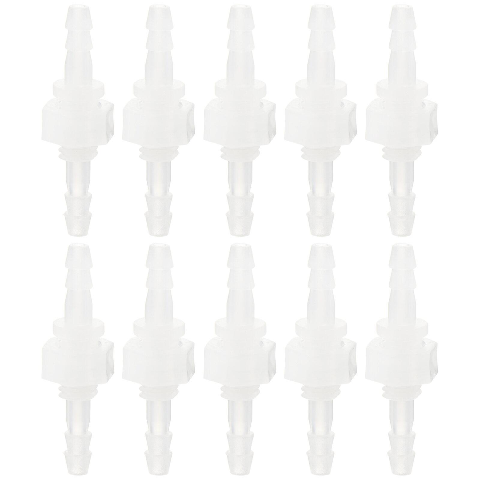 10pcs Hose Barb Thru-Bulk Bulkhead Fitting Plastic Hex Straight Union Adapter