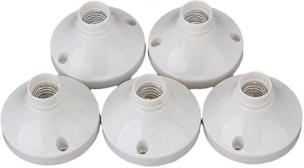 5pc, Edison Screw Socket E14 Light Bulb Lamp Surface Fixing Seat
