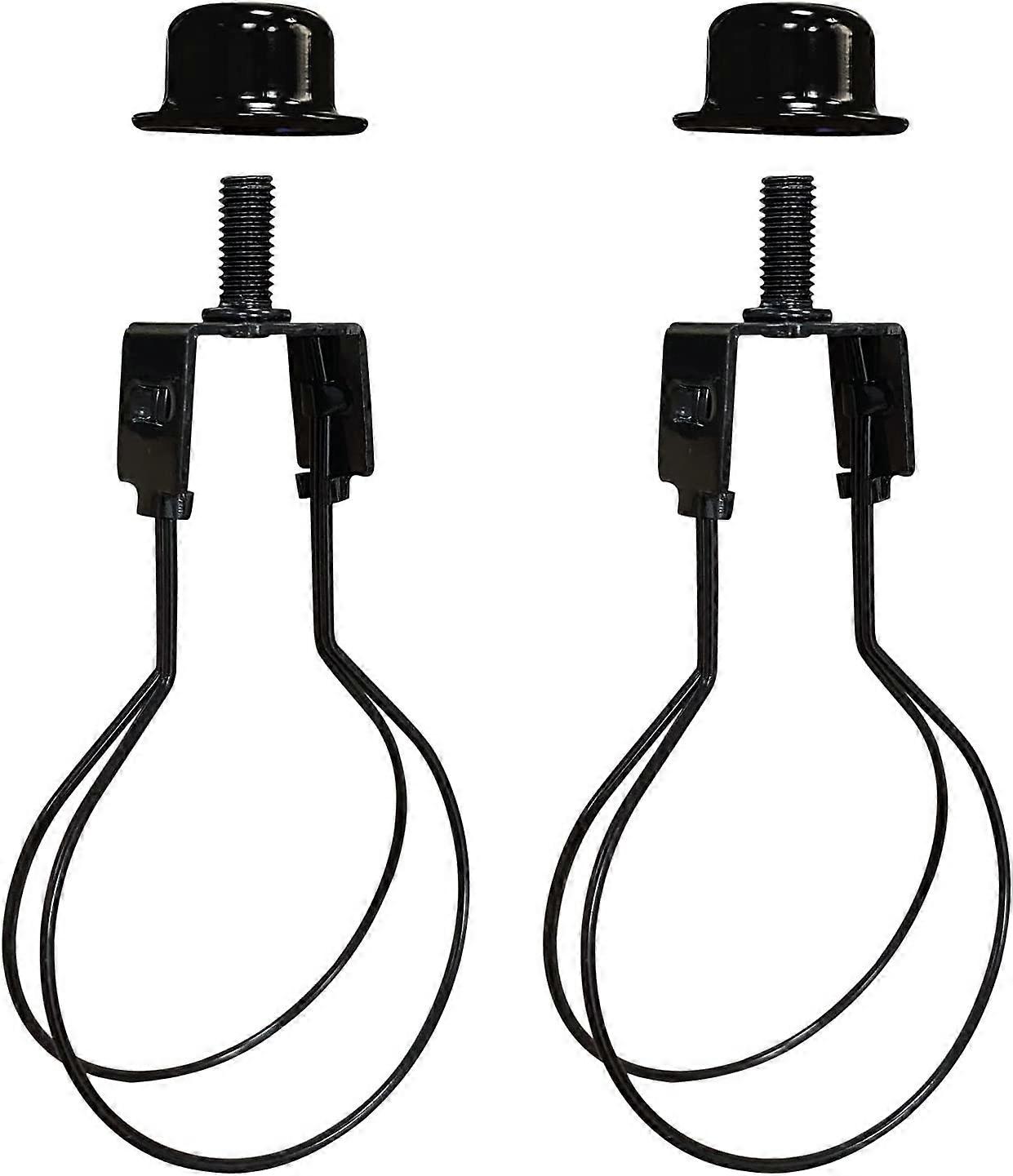Lamp Shade harp holder adapter kit - 2 Pack (Black)
