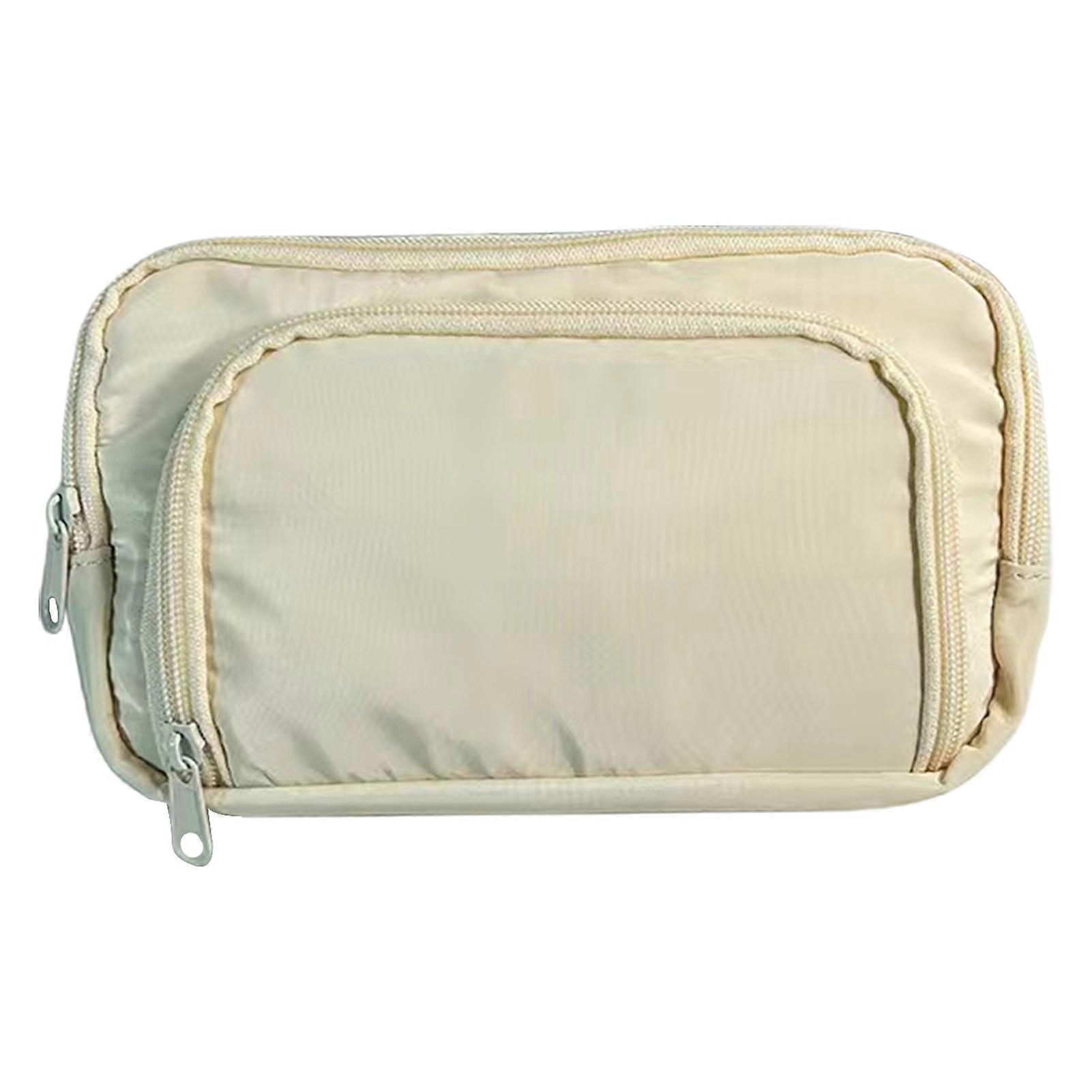 Pencil Bag with Smooth Zipper Large Capacity Multi-compartments Pen Eraser Ruler Stationery Storage Pouch for Students