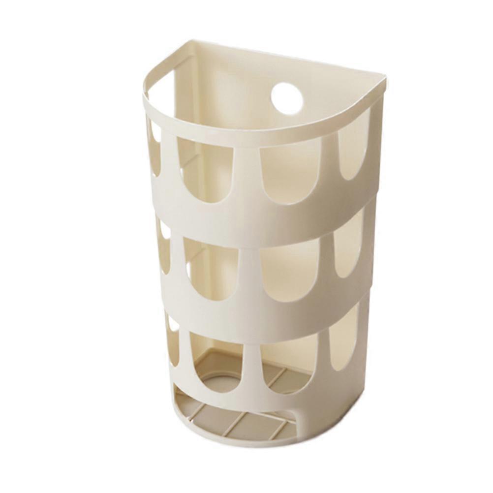 中空食料品バッグディスペンサー壁掛けゴミ袋オーガナイザーゴミ袋ホルダー(カーキ)