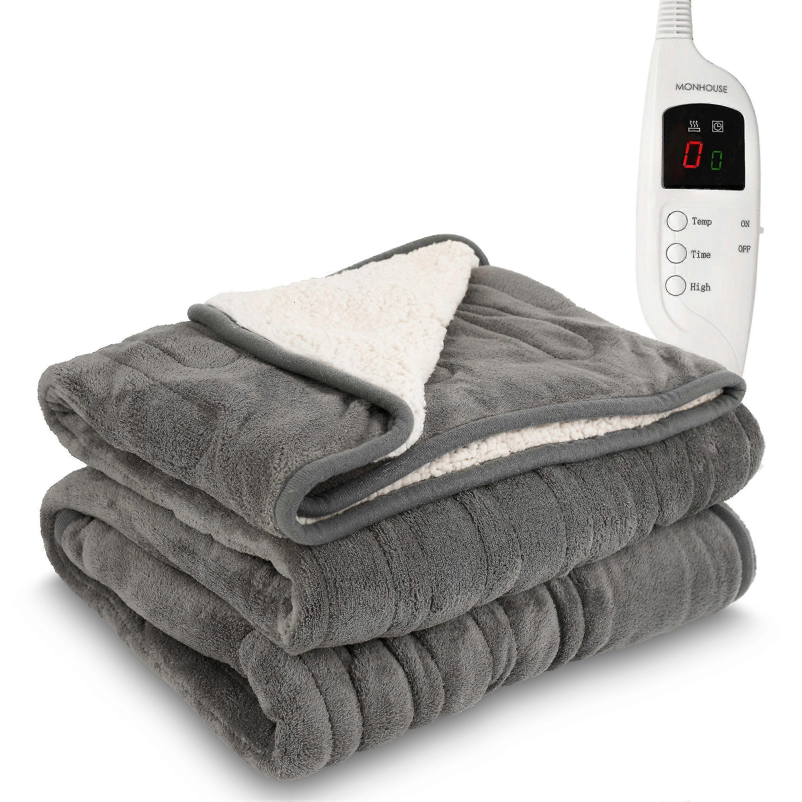 Electric Blanket Heated Throw Digital Controller 9 Hour Timer 9 Heat Settings - British 3 Pin Plug A