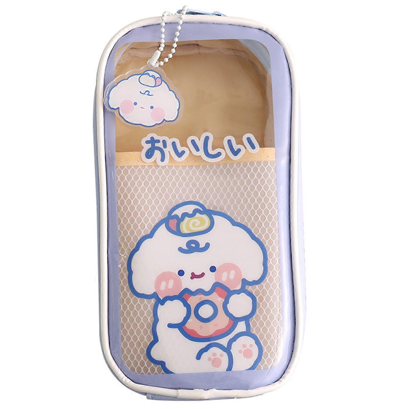 Qinhai القلم حقيبة سعة كبيرة للماء PVC جميل الكرتون القلم حالة القرطاسية الحقيبة حزب لصالح اللوازم المدرسية