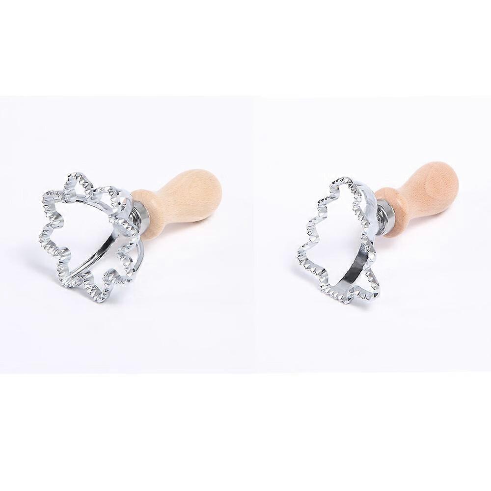 Dww-Set of two pieces snowflake and Christmas tree shaped cookie cutter molds Dim Sum Cake Dumpling Skin Cake Mold Cake Cutter Baking Tools Kitchen To