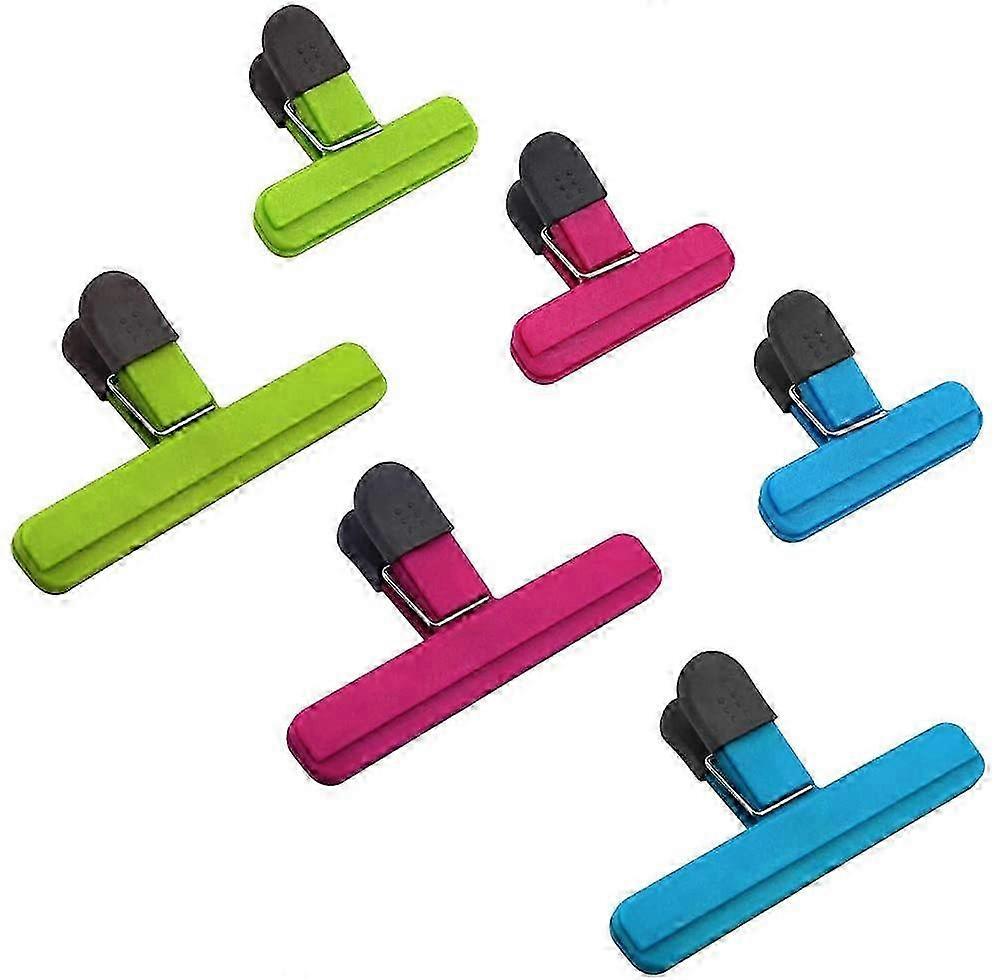 6 Pack Chip Bag Clips, Food Sealer (3 Large & 3 Small)