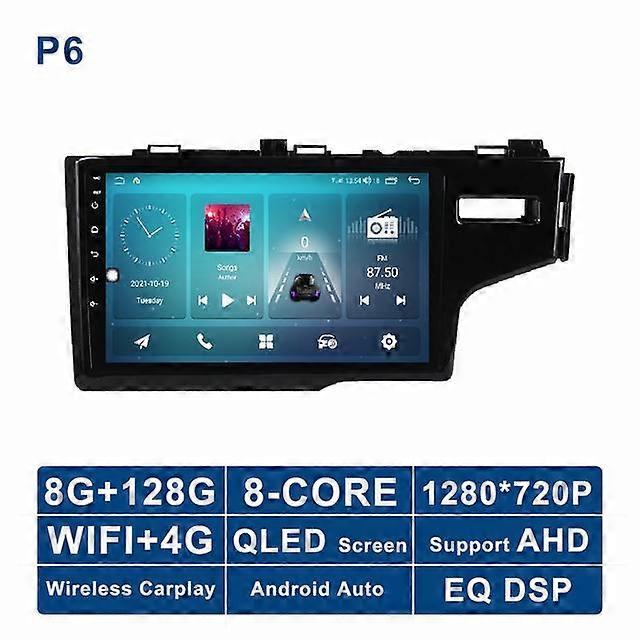 Pour Honda Fit 3 GP GK Droite 2003 - 2020 Android 11 8Core unité principale Autoradio Multimédia Lecteur vidéo Navigation GPS QLED Écran
