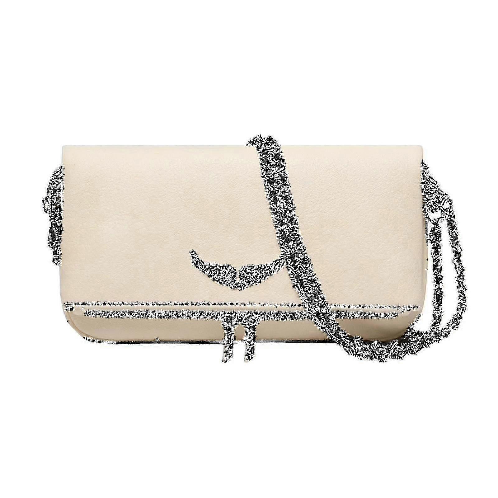 Zadigvoltaire Łańcuszek Torebka Na Ramię Dla Kobiet Miękka Pikowana Moda Wiadomość Crossbody Bag_ssdlv Biały