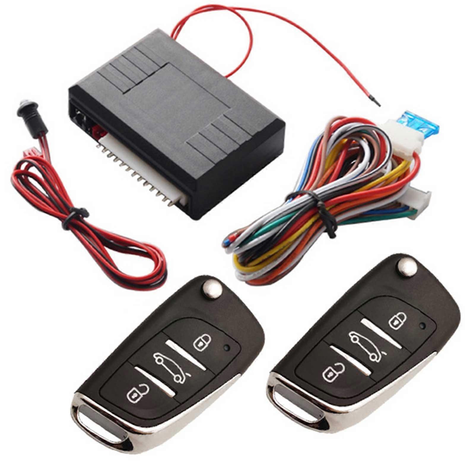 Car Auto Remote Control Central Kit with 2 Keyless Entry System Remote Controls Auto Part