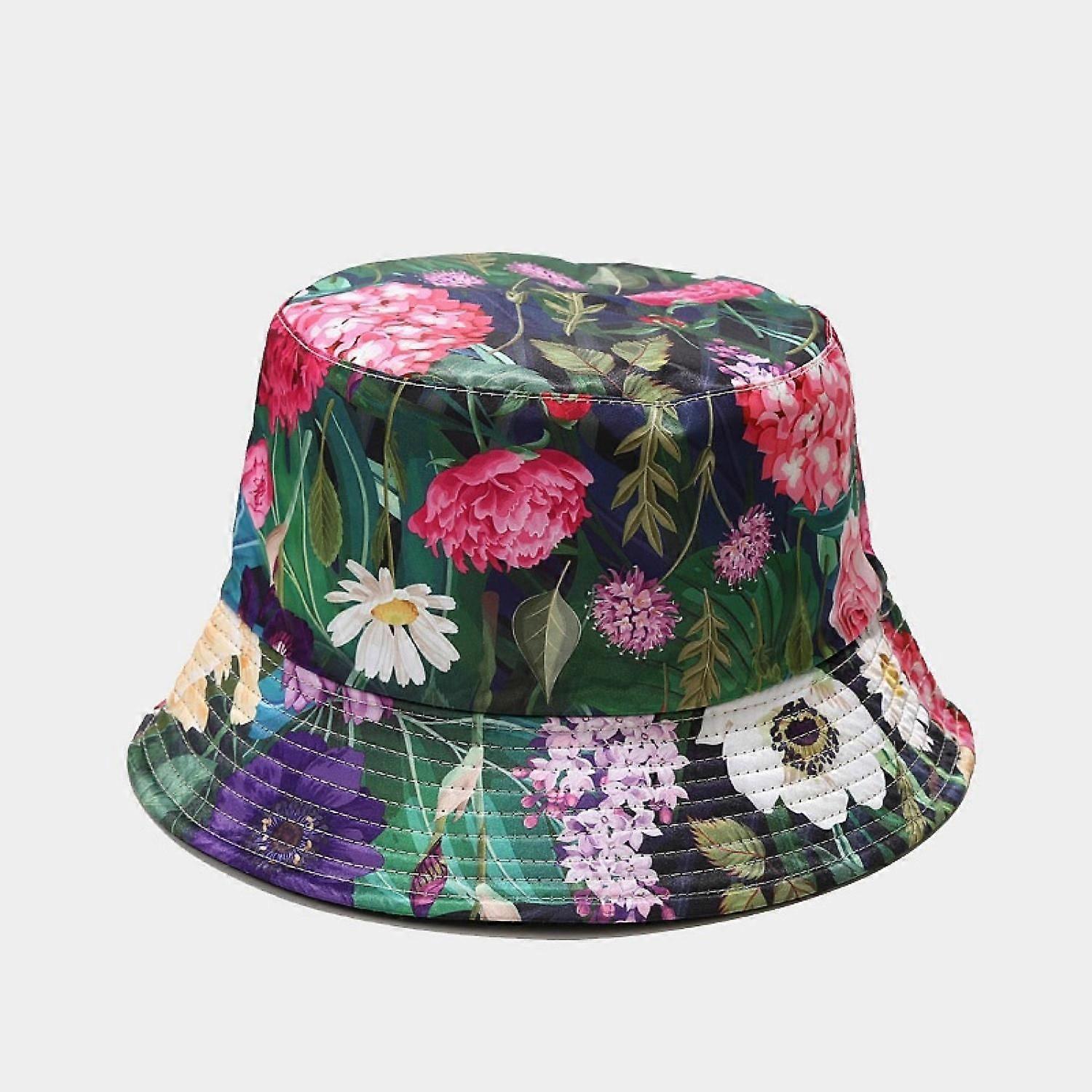 AVEKI Packable Reversible Black Printed Fisherman Bucket Sun Hat, Many Patterns