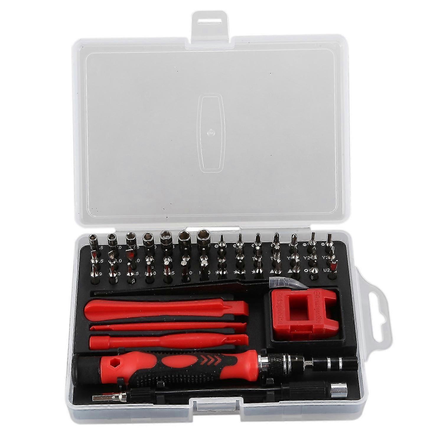 Red 52 In 1 Screwdriver Set With Multi-function Magnetic Repair Computer Tool Kit For Pc Laptops Sm