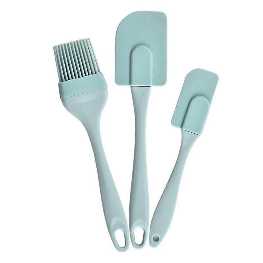 3 Pieces/Set Baking Spatula Batter Silicone Spatula Brush Mixing Spatula Butter Cake Cream Spatula