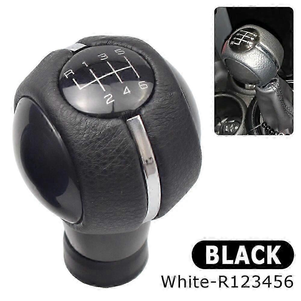 Black Leather+ABC 6 Speed Manual Gear Shift Stick Knob Fit For Mini Cooper F54 F55 F56 F57 F60 Gear Shift Knob