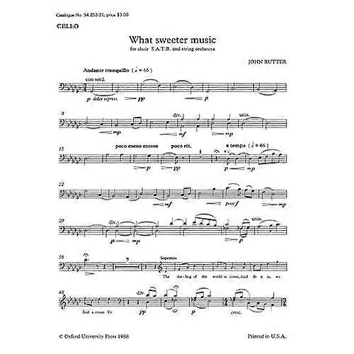 What sweeter music: Cello