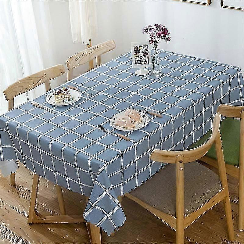 Pvc tablecloth waterproof large plaid table cloth dustproof tablecloth