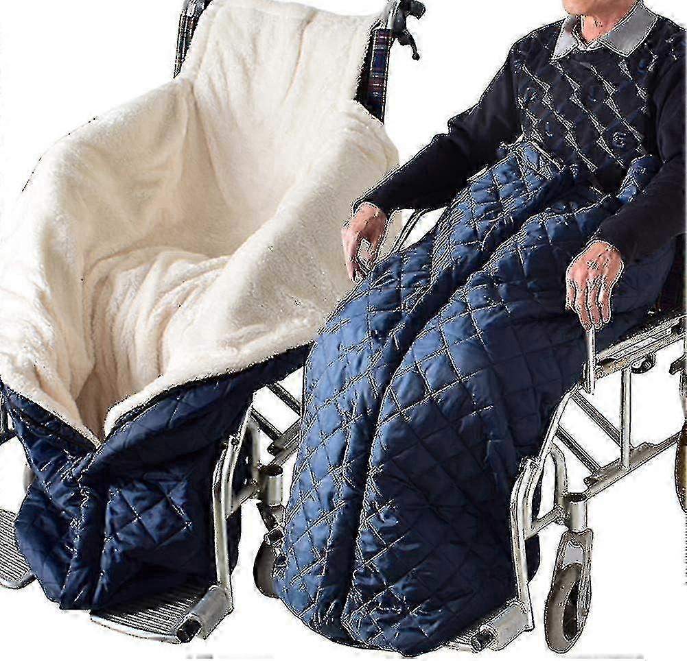 Rollstuhldecke - Winddicht und Wärme - Erwachsene - Geeignet für Rollstühle - Geeignet für Rollstühle - Blau
