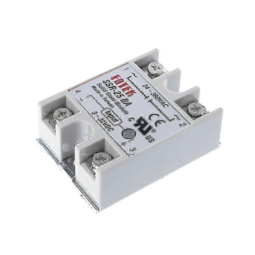 Solid State Relay Module Ssr-25da 25a 250v 3-32v Dc Input 24-380vac Output