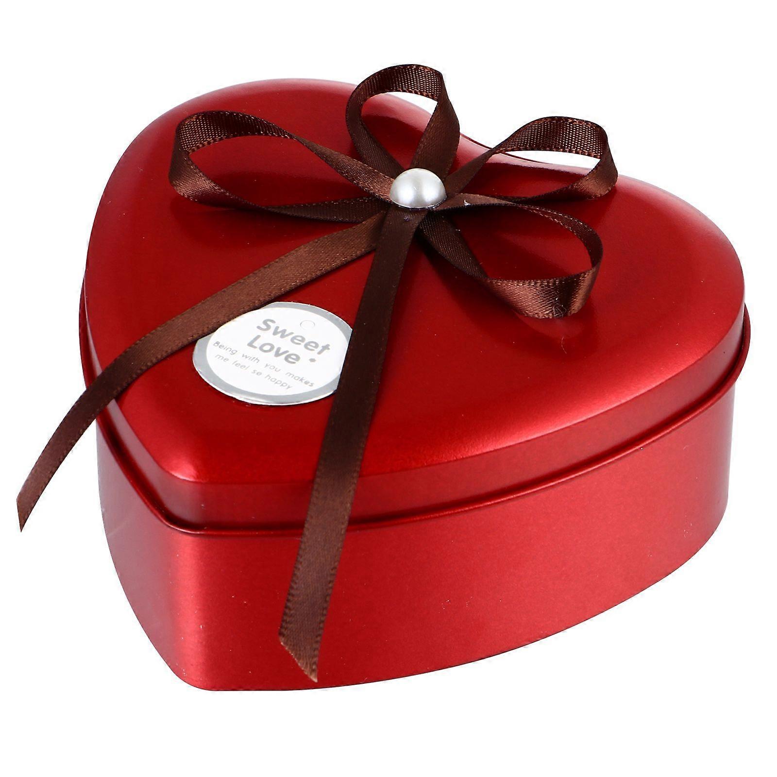 Wedding Candy Tinplate Boxes Heart Shape Candy Containers Creative Candy Case