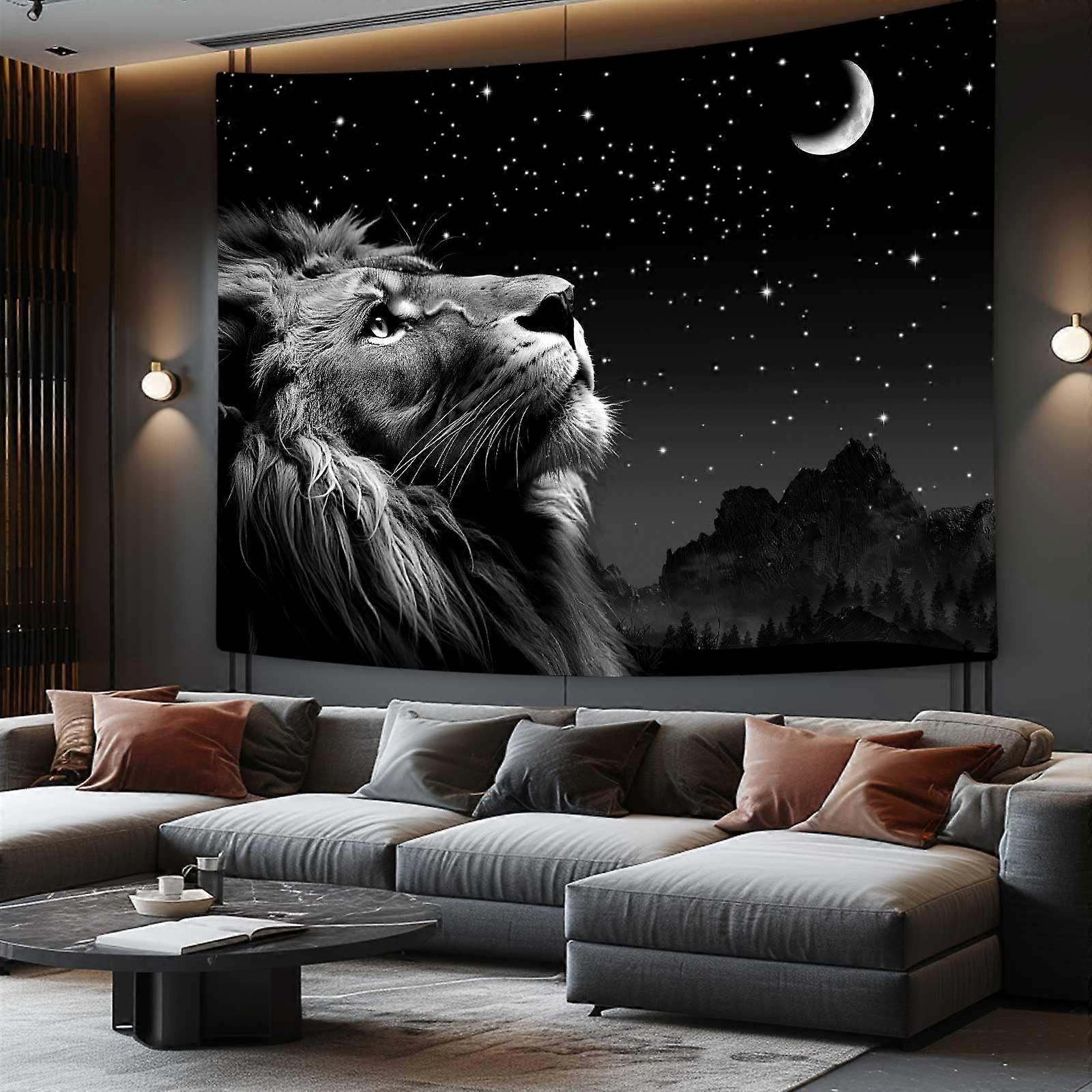 Lion Starry Sky Tapestry, 60×40 Inches
