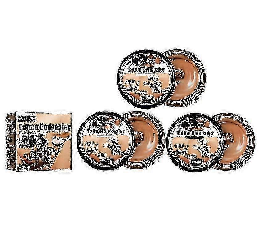 غطاء الوشم خافي العيوب ندبة الوحمة بقعة مقاومة للماء سطع خافي عيوب غير مرئية بلونين -