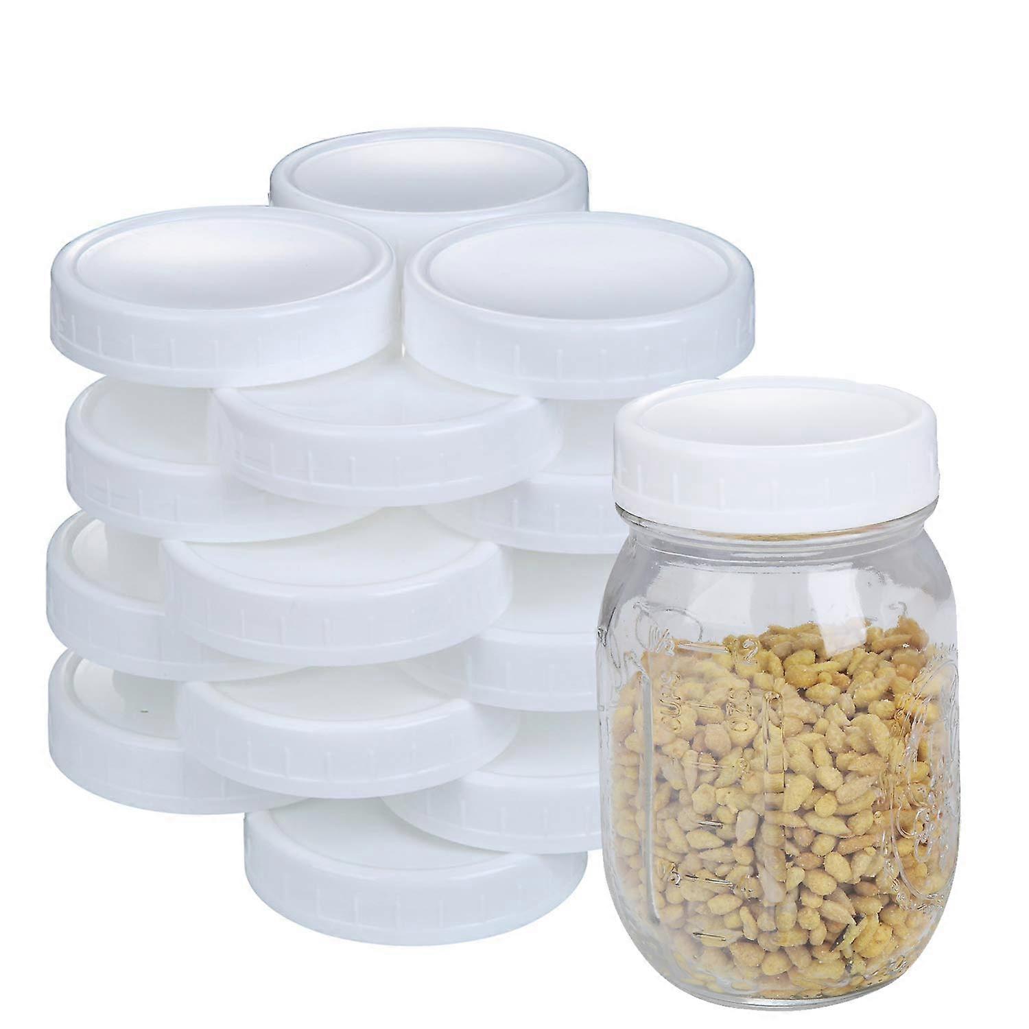 Plastic Storage Caps For Regular Mouth Mason Jars 24 Pack Mason Jar Cap Set