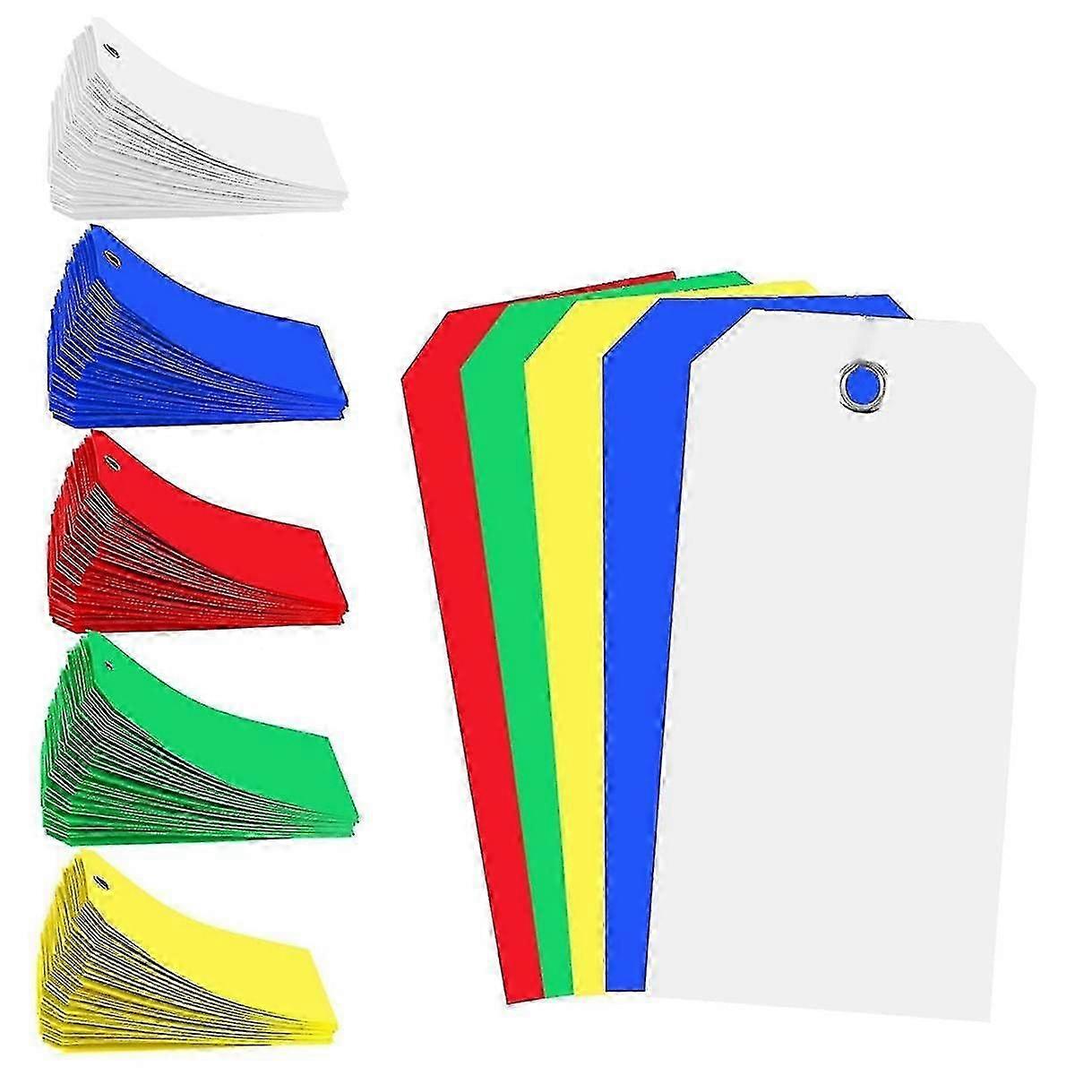 500 stuks 4 3/4Inch x 2 3/8Inch Plastic Verzendlabels Kleurrijke Lege Etikettering Tags Waterdicht Hang