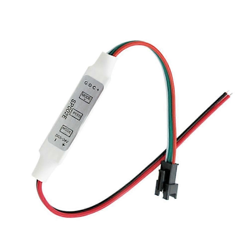 SP002E Mini-RGB-LED-Controller 3-Tasten-DC 5-24 V Intelligenter LED-Lichtstreifen-Controller mit fließender Wasserillusion