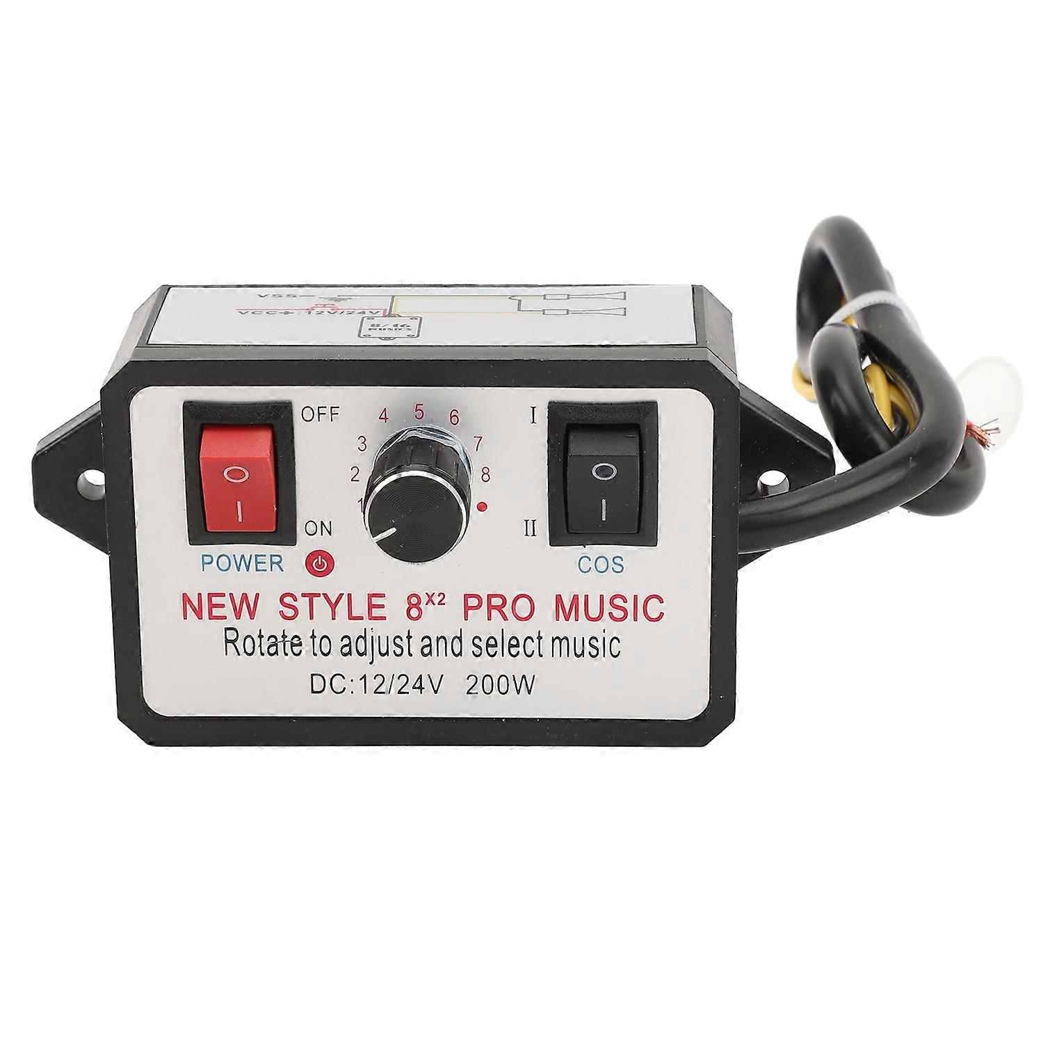 Car Horn Controller 16 Sound Effect Adjustable DC 12V 24V Dual Tone Car Horn Controller Unit for Mot