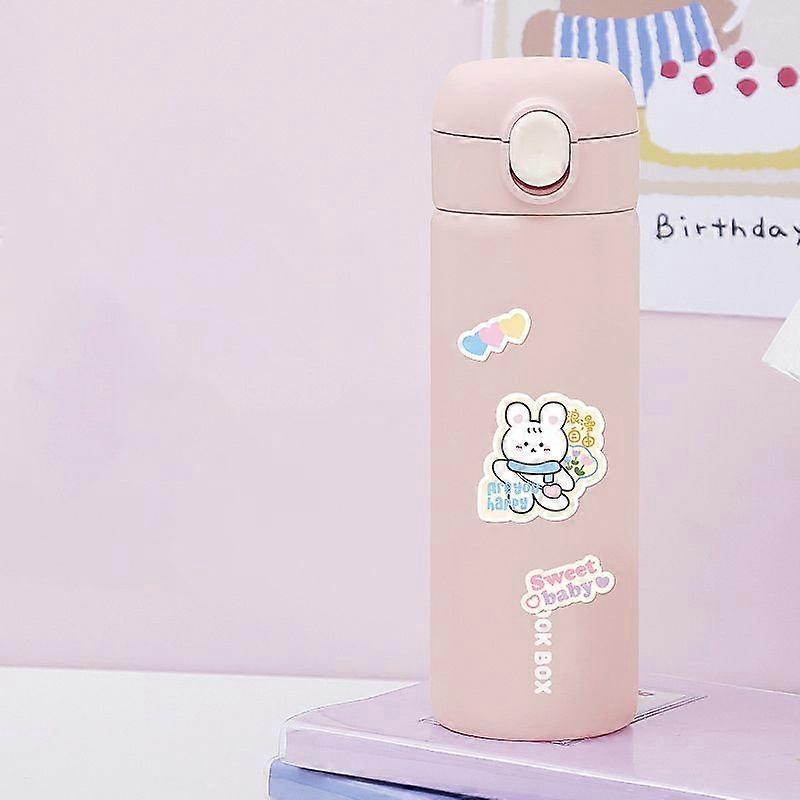 12oz/380Ml Insulated Stainless Steel Leakproof Thermos Water Bottle-Pink