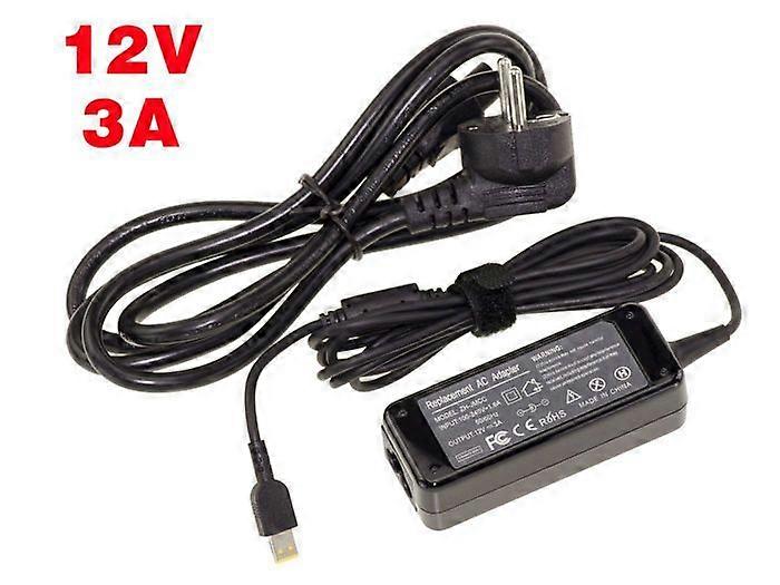 KALEA-INFORMATIQUE Power Supply for Laptop 12V 3A Square Connector - For Lenovo ThinkPad