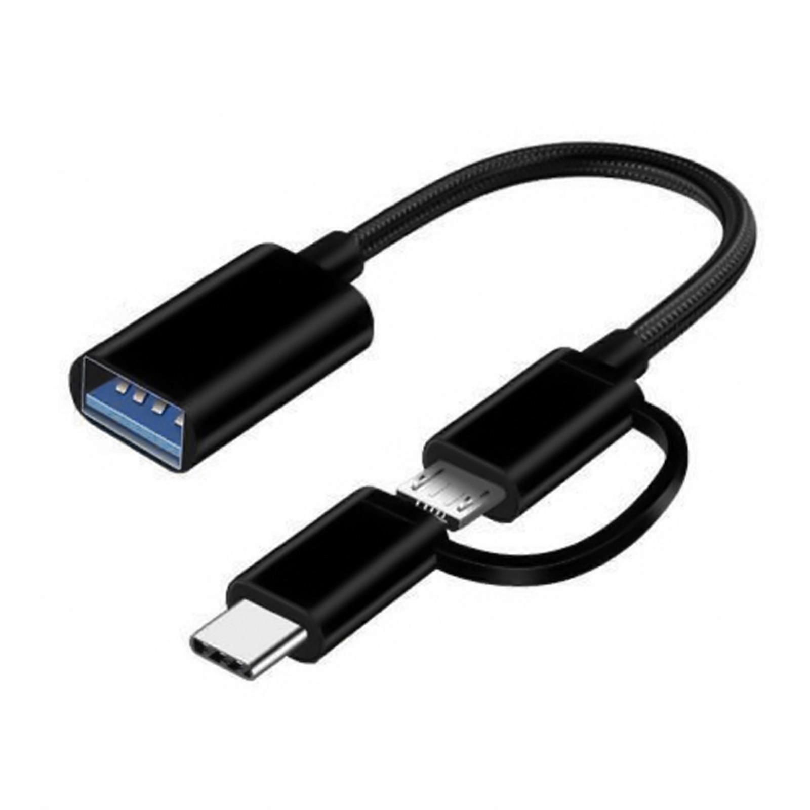 Versatility USB C/USB to USB Adapter Cable for Small USB Devices On Travel Laptops Connectivities 7.09inch/18cm  Black