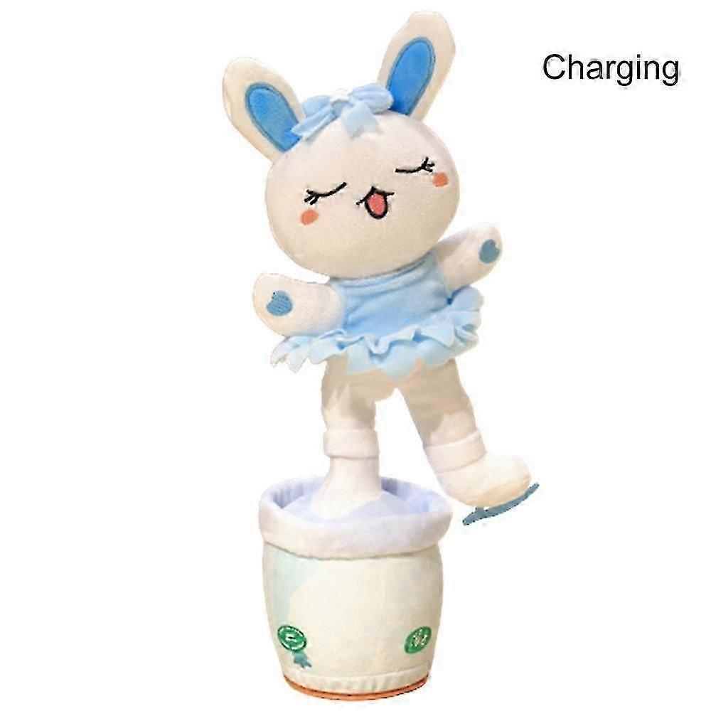 Electric Dancing Sunflower Stuffed Plush Doll Singing Twisting Rabbit Plush Toy