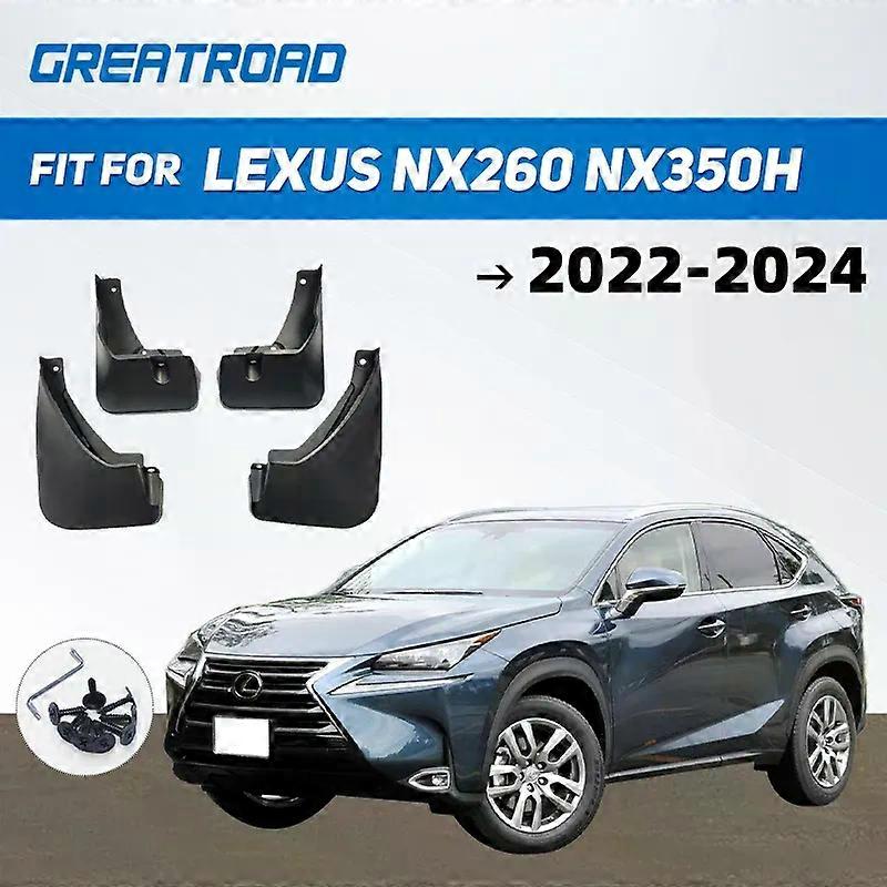 Car Fender Mud Flaps For Lexus NX NX260 NX350h 2022 2023 2024 Splash Guards MudFlaps Front Rear Mudguards Auto Accessories
