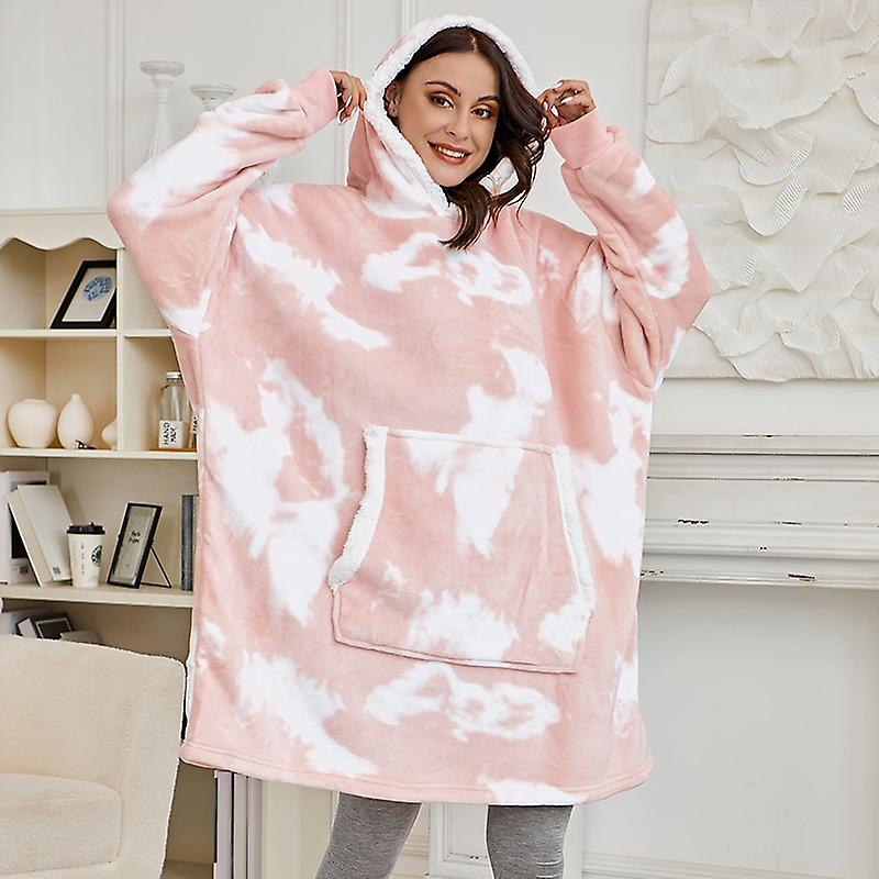 Blanket Oversized Hoodie Sweatshirt Women Tie Dye Hoodies Fleece Giant  Wearable With Sleeves Winter Pullover | Fruugo QA