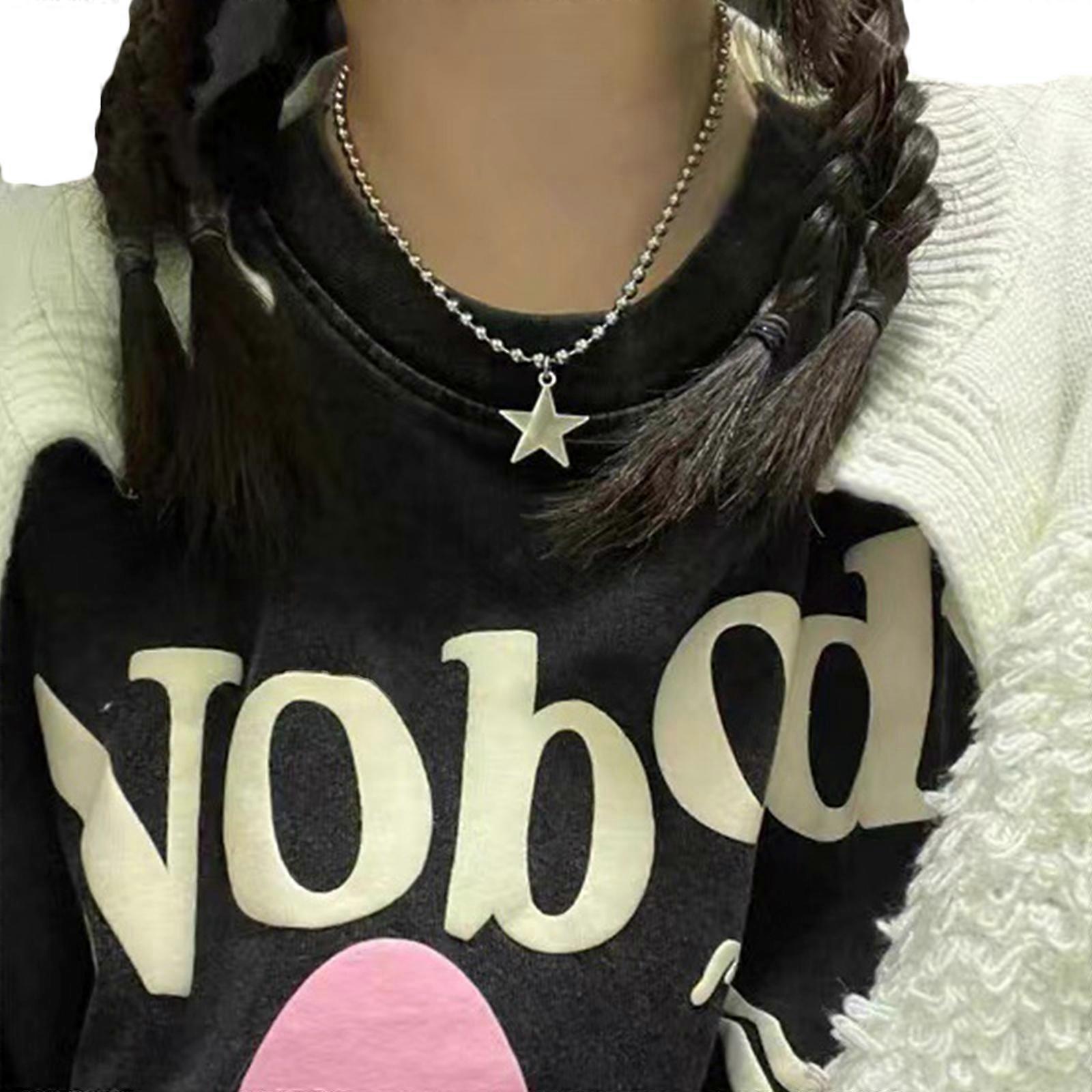 Female Trend Niche Net Red Ins Collarbone Chain Five-pointed Star Necklace Student Simple Temperament Cold Wind Necklace