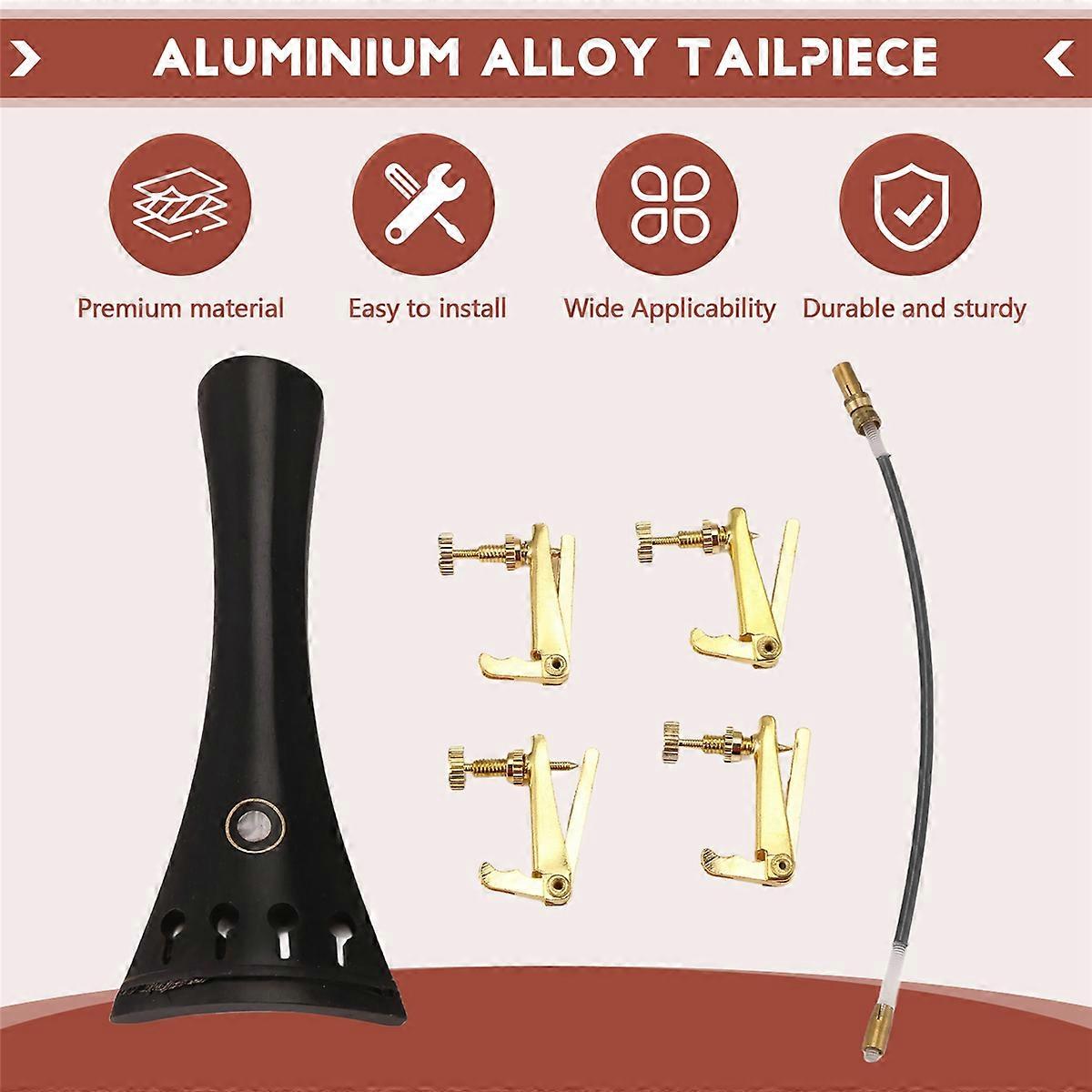 Ebony 4/4 Violin Fiddle Tailpiece