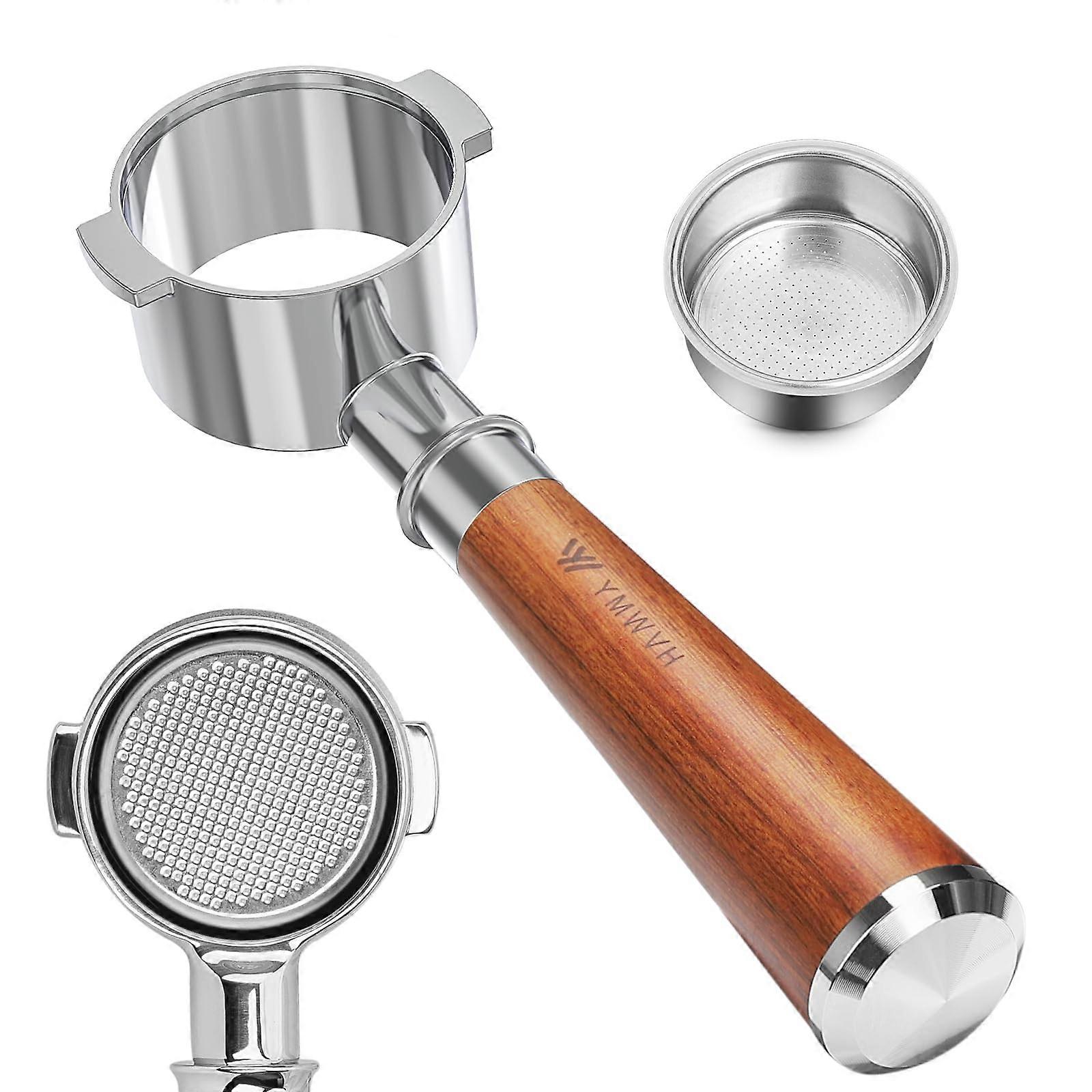 51mm Stainless Steel Portafilter for Espresso Machines, Compatible with 51mm Basket, Durable Design and Ergonomic Handle