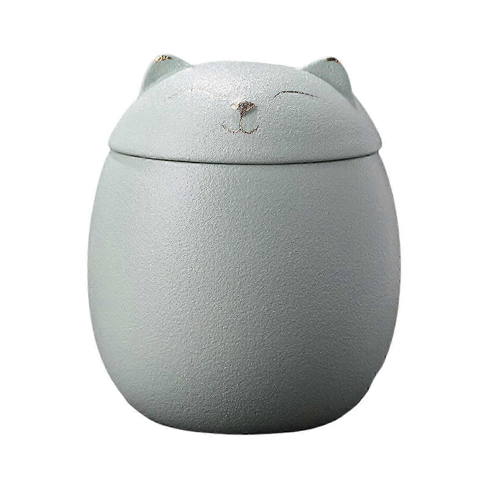 Cat Shape Ceramic , Pet Decorative Urns for Ashes, 500ml Pots