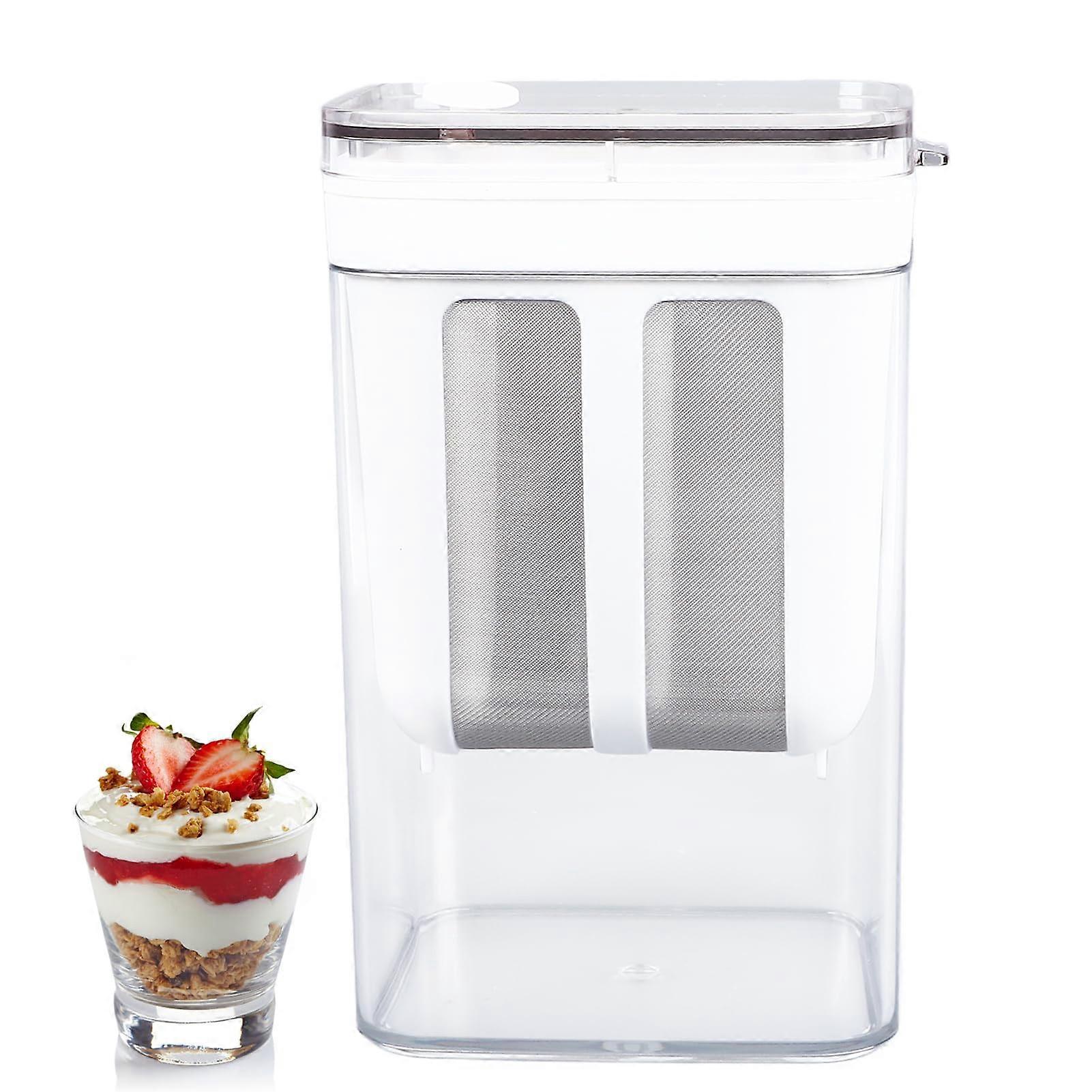 Yogurt Strainer for Home Use, Large Capacity Stainless Steel Mesh Greek Yogurt Filter, Whey Separator for Soybean Milk and Fruit