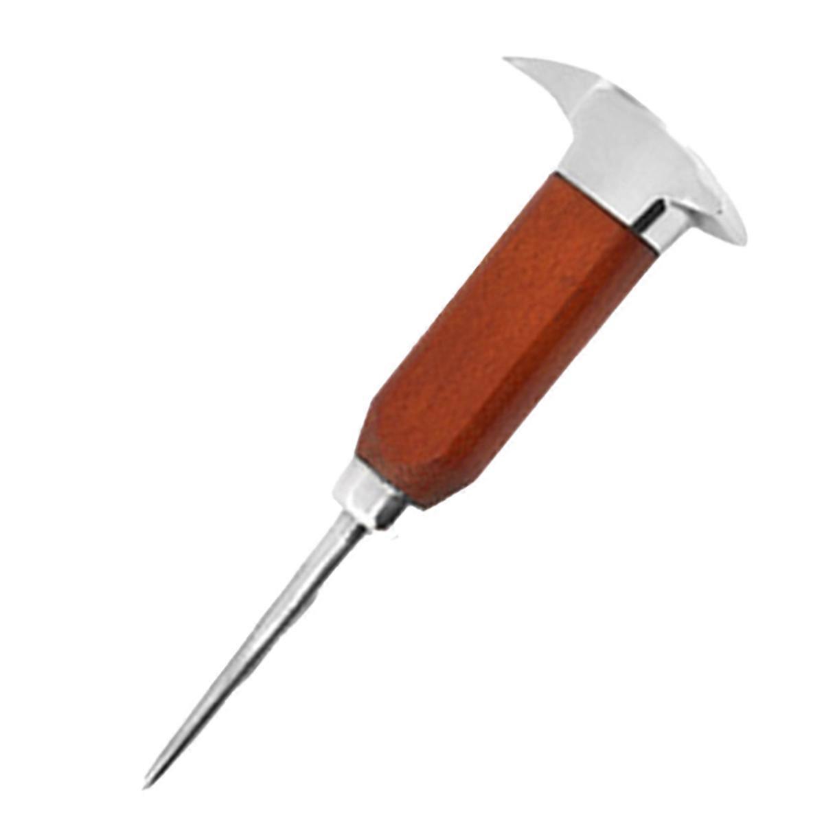 Stainless Steel Ice Chisel, Wooden Handle, Ice Removal Pick