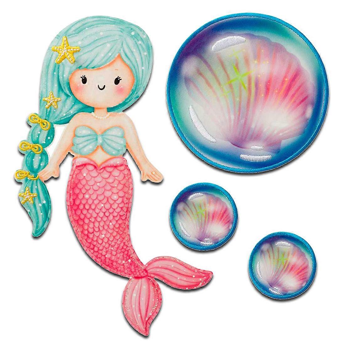 Mermaid Set - patch, iron-on patch, iron-on patch, size: 18 x 9.5 cm