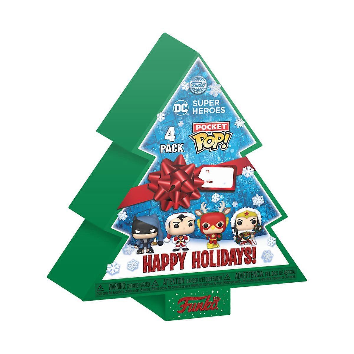 DC Holiday Tree 4-Pack Funko Pocket Pop! DC Comics Vinyl Figures