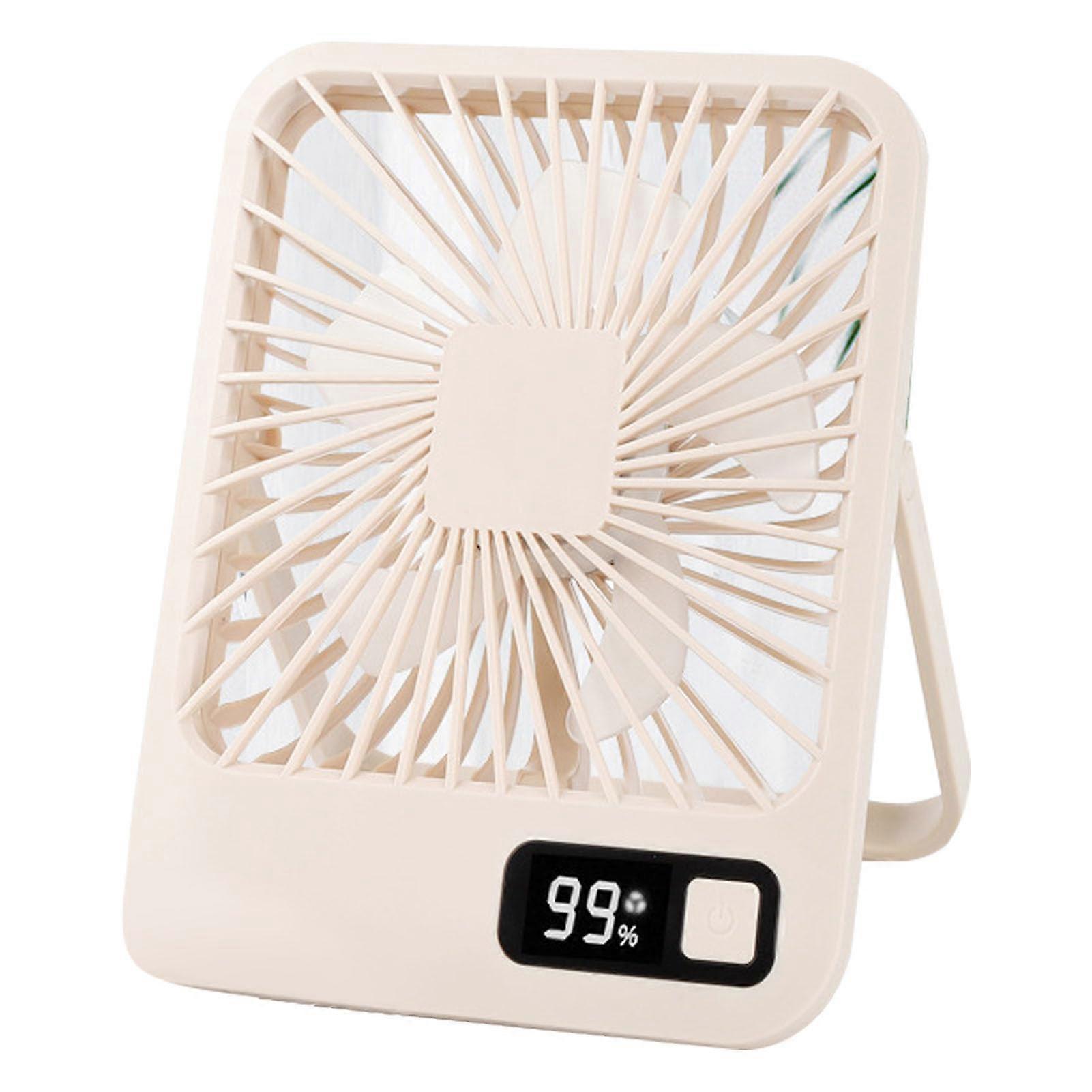 USB Desk Fan Ultra Quiet Foldable Design USB Charging 5 Speed Small Desk Fan For Home Office And School Yellow