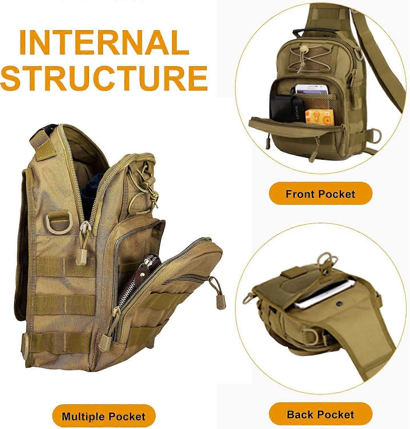 Tactical Shoulder Bag, Hiking Backpack Chest Bag